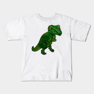 Dinosaur - green dinosaur Kids T-Shirt